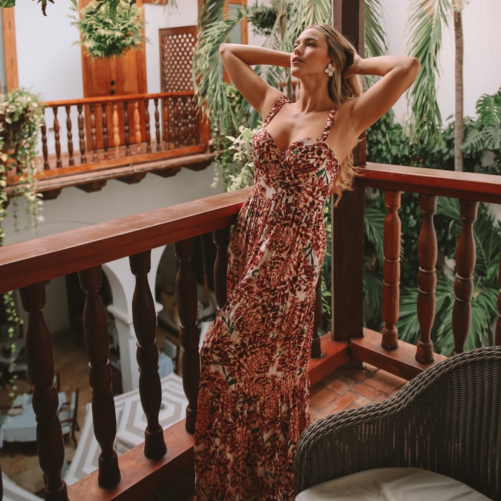 Beautiful agua bendita long dress